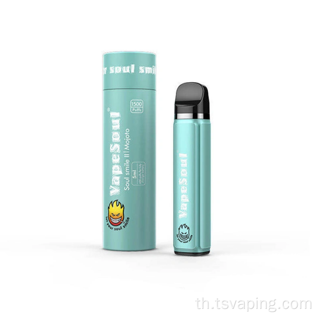 Vapesoul 5ml Soul Smile II1500 พัฟ 600mAh