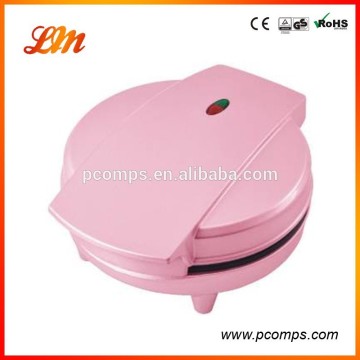 2015 Pink Color Cast Iron Waffle Maker Easy Operated
