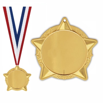 Medalha em branco de lembrança banhada a ouro em branco personalizada