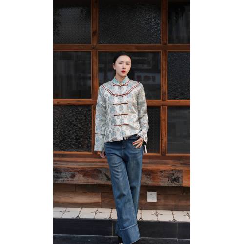 Dunhuang Dream novo colete de seda amoreira estilo chinês