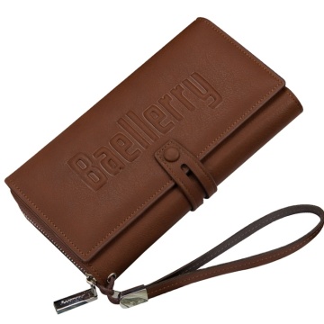 Wholesale Men's Multi-Functional PU Leather Clutch Wallets with Handle Strap - Latest Design 1393: Baellerry Brand