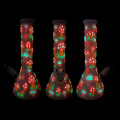 Night glow red mushroom 3D Cartoon Bong,Smoking Bong