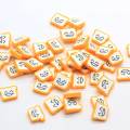 Pretty Yellow Smile Funny Faces 10mm Bread Square Polymer Clay Soft Nail Art Stickers 500g/bag Girls Women Nail Decors