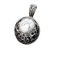 Alloy Gemstone Pendant Mother's Day Gift Natural Crystal Necklace Silver Wrap Healing Gemstone Pendant Necklaces Jewe