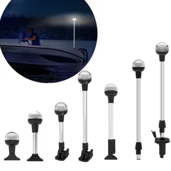 USCG Certified Boat LED Anchor Lights: 2NM Navigation Light, White All-Round 360° Stern Light for Marine Yachts and Vessels