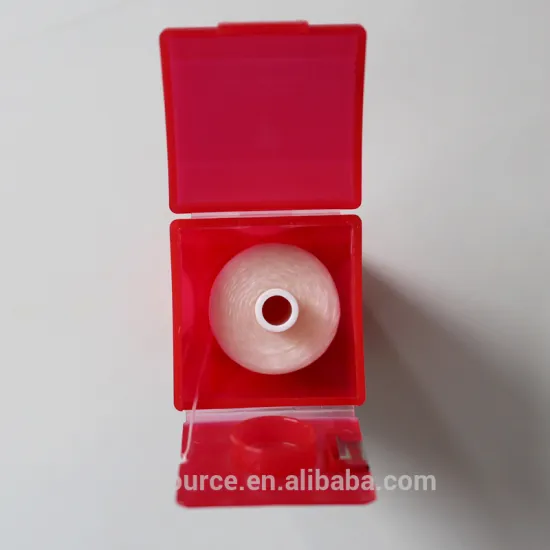 Mint flavor waxed 50 meters dental floss with square plastic box