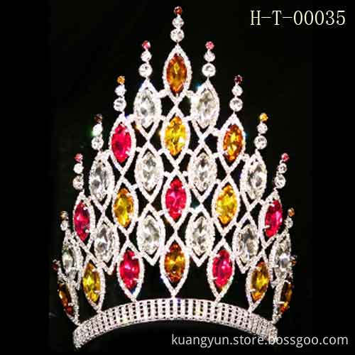 color stone of tall tiara wholesale pageant crowns