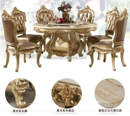 Royal home furniture marble round dining table