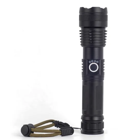 5-Mode Rechargeable Super Bright Tactical Flashlight with Waterproof, 26650/18650 Battery Compatibility, Zoomable and USB Charging Function - Ideal for Camping and Hiking