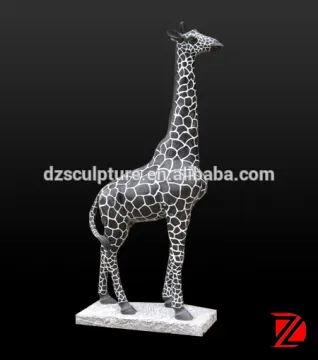 Marble life size giraffe statue