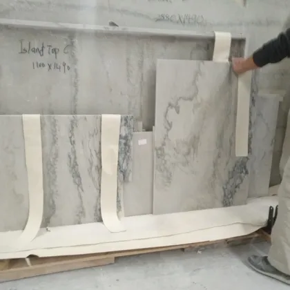 Natural White Macaubas Calacatta Giotto Quartzite Kitchen Countertops