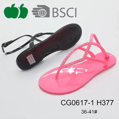 Hot Sale Trendy Fashion Cheap Ladies Fancy Jelly Sandals