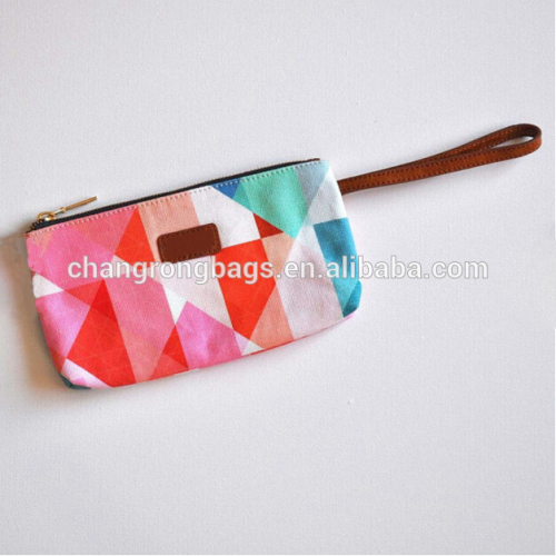 Custom Digital Printing Canvas Pouch With Zipper Closure