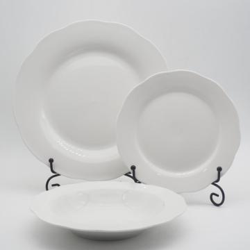 Neues Design -Dinner -Set, Eleganz feines Porzellan -Abendessen, Blumenform Porzellan -Abendessen Set