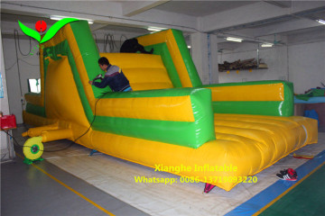2016 Commercial inflatable rock climbing wall with slide