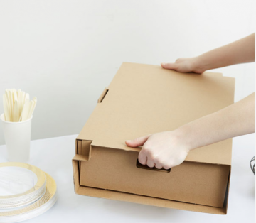 pile up box for catering custom logo printing corrugated paper food packaging display box