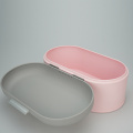 Small Oval Iron Bread Bin with Aluminum Handle