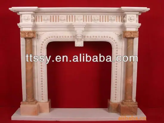 Natural Marble Fireplace Mantle