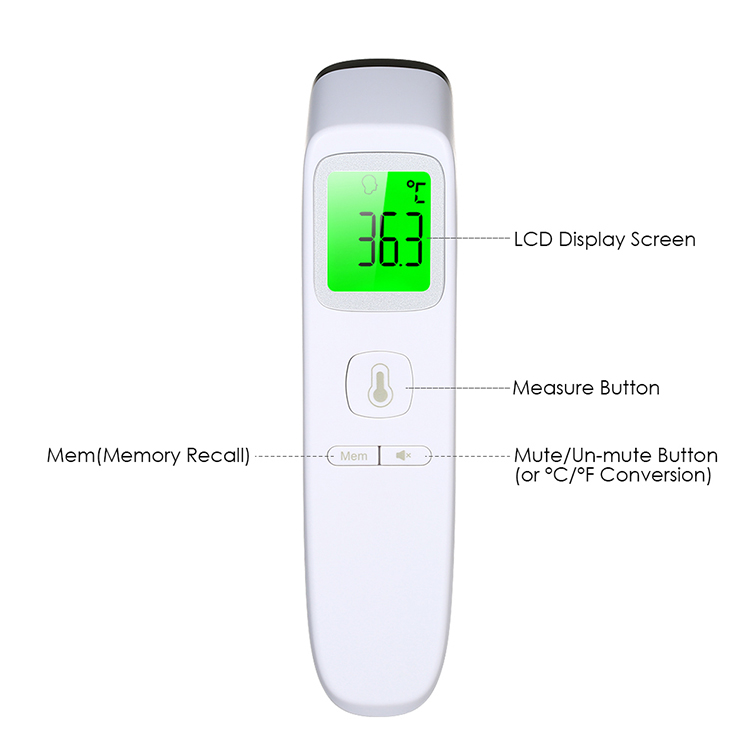 Digitale baby net kontakt foarholle ynfraread-thermometer