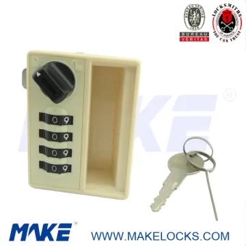 Resettable code combination lock for furniture