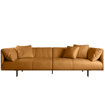 Modern Leather Sofa: Light Luxury American Style Living Room Furniture