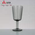 Embossed Grey Fishbone pattern glasses cup