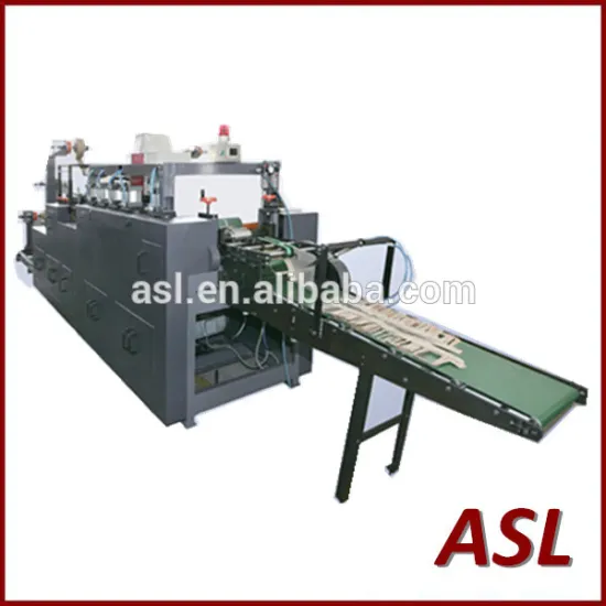 WFD100-2 Right-angel Flat belt paper handle machine/automatic paper bag making