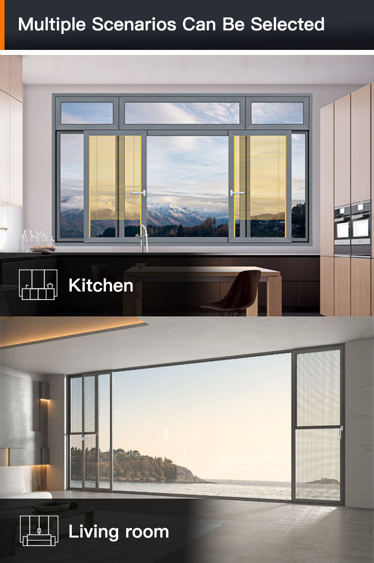 Aluminum Glass Siliding Windows