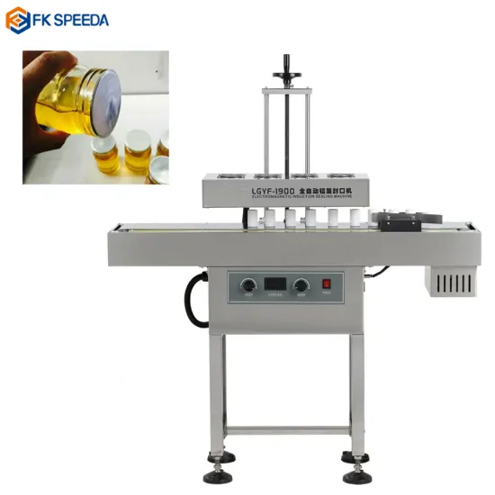 Wind Cooling Containers Sealer Machine for Continuous Aluminium Foil Bottle Induction Sealing