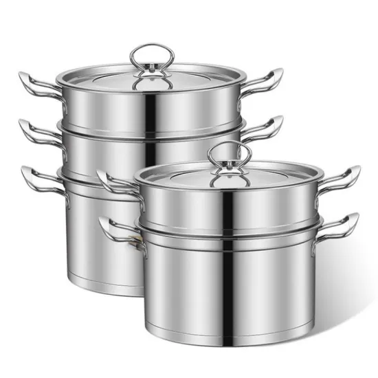 European Double Stainless Steel Steamer Pot
