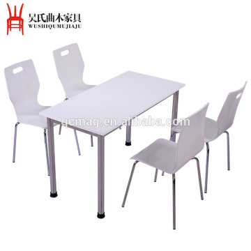 White wood board steel bracket table