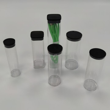 Clear Cylinder Plastic Tube - OEM Wholesale Snack Packaging and Storage Container with Lids