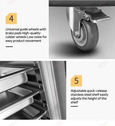 Commercial Mobile Refrigerator Food Trolley