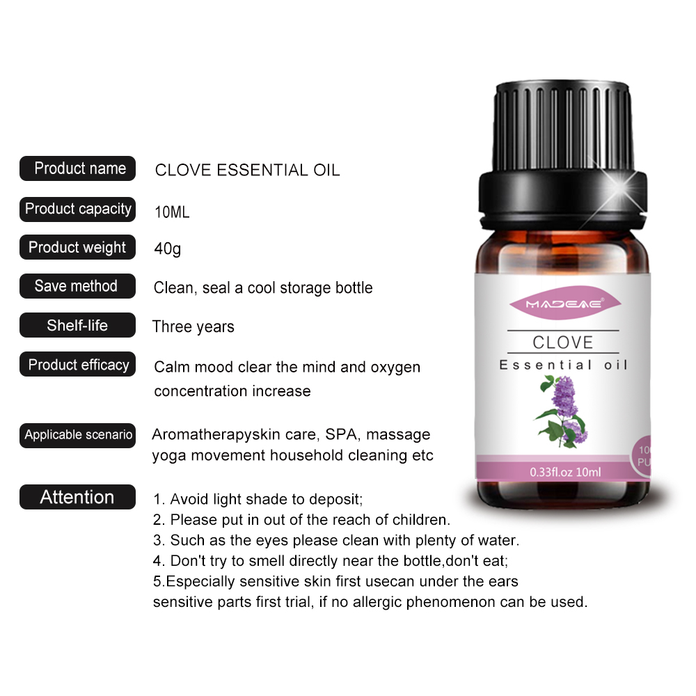 Clove Essential Oil Natural Organic Aromatherapy Beauty Spa