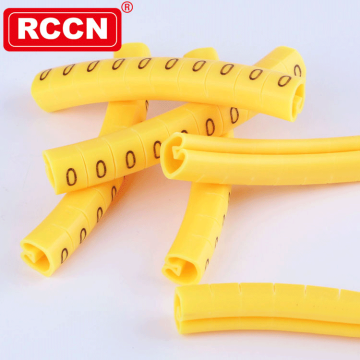 علامة كابل RCCN EC -0 (9) - أصفر مع طباعة سوداء