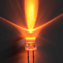 Lente LED redonda transparente ultrabrilhante de 5 mm laranja