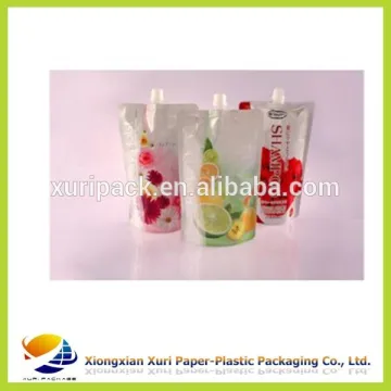 liquid plastic spout pouch with custom logo printing for liquid drink