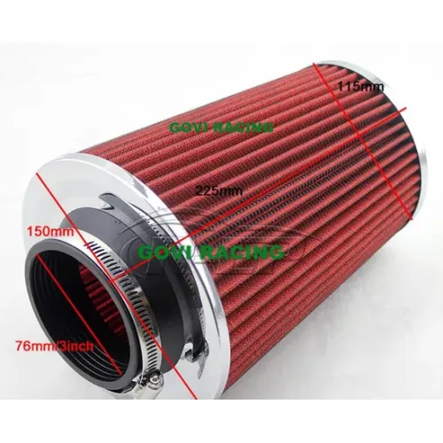 Czerwony Filtr powietrza Universal Car