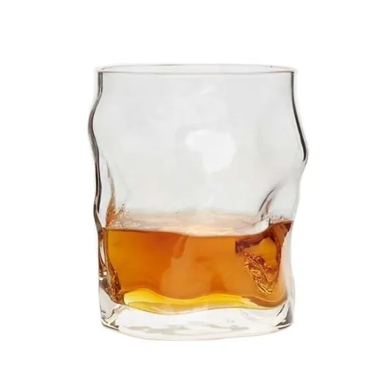 Unique gold rimmed Whiskey Rock Glasses