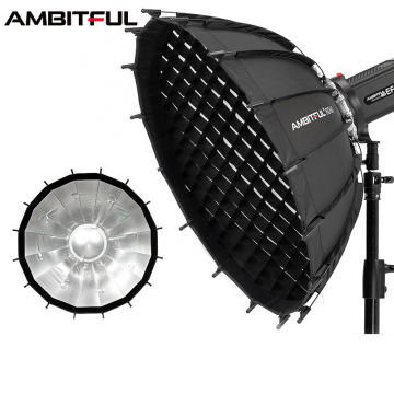 Ambitful bd60 60 cm 23.6 '' Photography Studio Silver Wide Angle Beauty Dish con griglia a nido d'ape per godox sk400ii