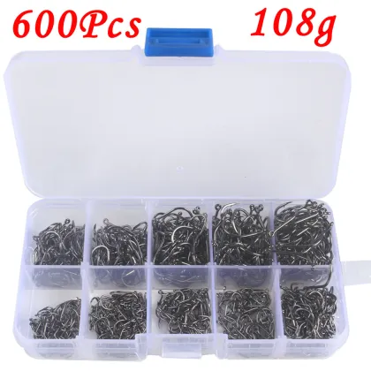 Iseama Hook Sets 500pc/Box 3#-12# Carp Fishing Hooks T0065