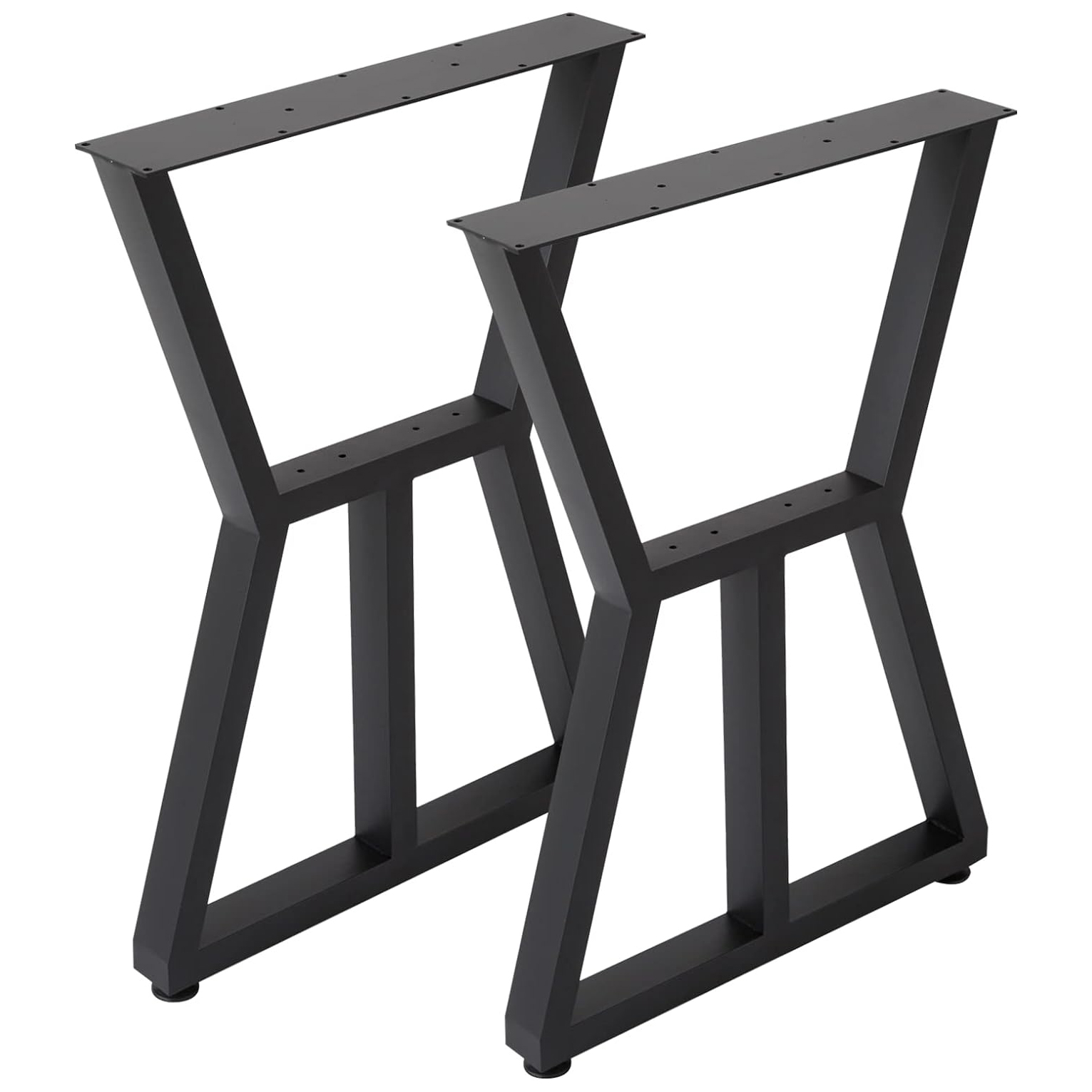 2 قطعة أرجل طاولة فولاذية على شكل شبه منحرف