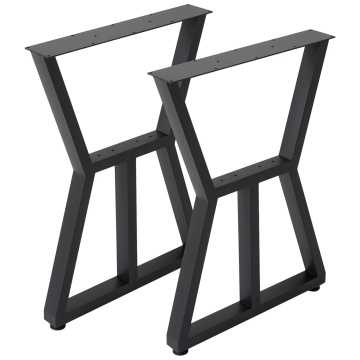 2Pcs Trapezoid Shape Steel Table Legs