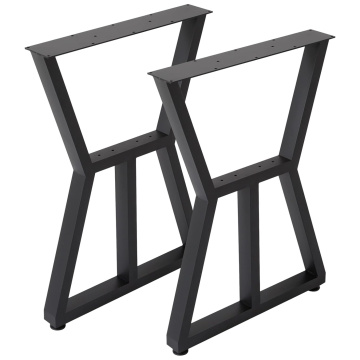 2 قطعة أرجل طاولة فولاذية على شكل شبه منحرف