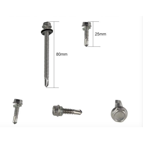 Stainless steel hex head roofing bolt