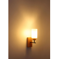 ROWENA Matte Black Oak Upward Wall Sconce