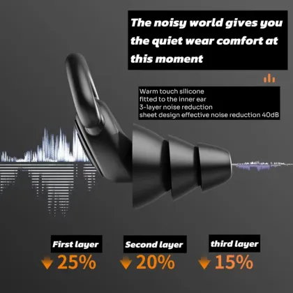 Silicone Waterproof Swimming Earplugs with Noise-Cancelling and Anti-Noise Features for Silent Sleep