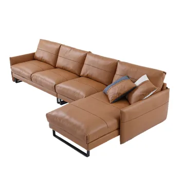 Nordic Italy imported top leather sectional sofas