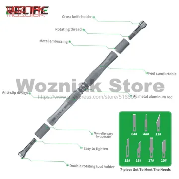 RELIFE RL-101B 8-in-1 knife Set For Mobile Phone Mainboard BGA PCB Chip IC Repair Degumming Spade Scraper