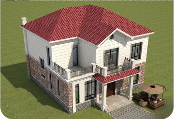 Dua kamar tidur prefab rumah mewah prefabrikasi struktur baja ringan modular prefab villa rumah untuk hidup